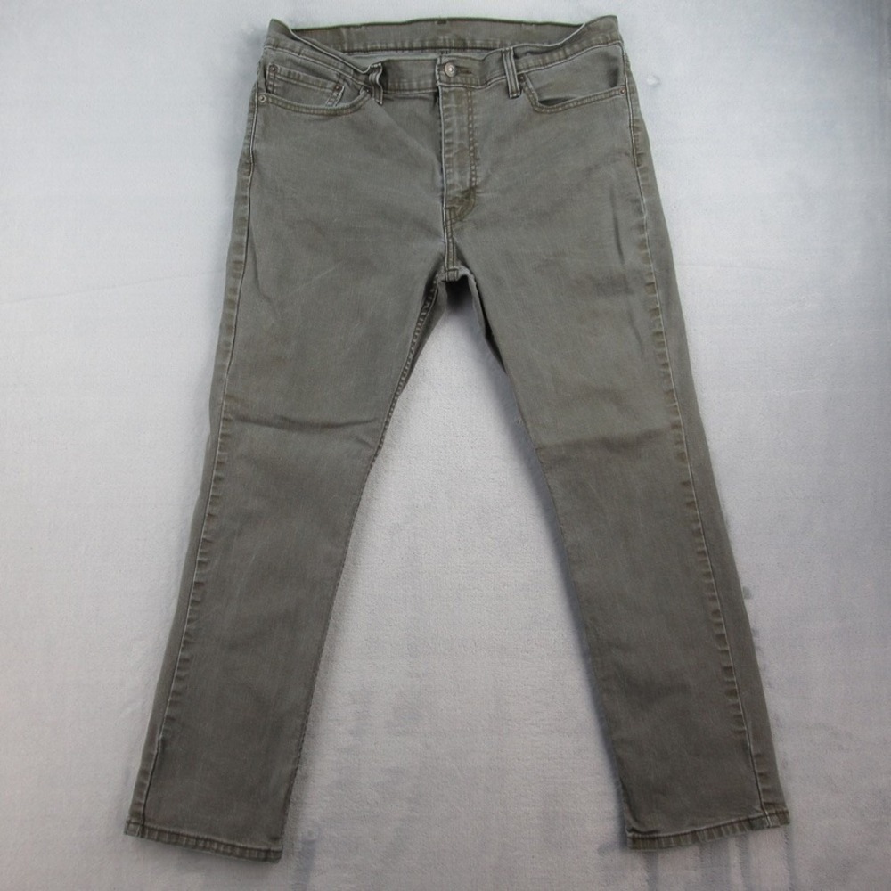 Levis 511 Slim Fit Jeans Mens 38x30 Gray Green Stretch Denim 04511-2273